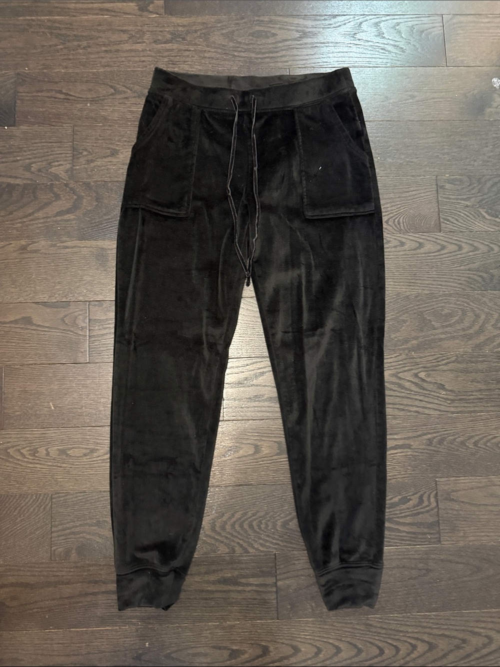 Black Velvet Jogger Sweatpants
